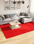 vidaXL Килим OVIEDO с къс косъм червен 200x280 см