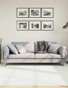 vidaXL Килим OVIEDO с къс косъм кремав 200x200 см