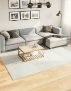 vidaXL Килим OVIEDO с къс косъм кремав 200x280 см