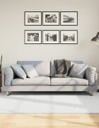 vidaXL Килим OVIEDO с къс косъм сив 160x230 см