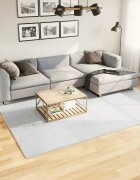 vidaXL Килим OVIEDO с къс косъм сив 200x280 см