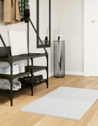 vidaXL Килим OVIEDO с къс косъм сив 60x110 см