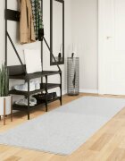 vidaXL Килим OVIEDO с къс косъм сив 80x250 см