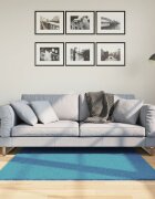 vidaXL Килим OVIEDO с къс косъм тюркоаз 120x120 см