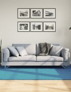 vidaXL Килим OVIEDO с къс косъм тюркоаз 140x200 см