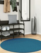 vidaXL Килим OVIEDO с къс косъм тюркоаз Ø 120 см