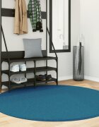 vidaXL Килим OVIEDO с къс косъм тюркоаз Ø 160 см