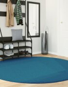 vidaXL Килим OVIEDO с къс косъм тюркоаз Ø 200 см