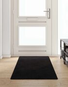 vidaXL Килим пътека Черно 80 x 300 cm 100% Полипропиленов Тапициран
