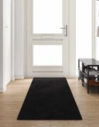 vidaXL Килим пътека Черно 80 x 400 см 100% Полипропиленов Тапициран