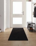 vidaXL Килим пътека Черно 80 x 500 cm 100% Полипропиленов Тапициран
