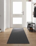 vidaXL Килим пътека Тъмен сив 80 x 500 cm 100% Полипропилен