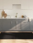 vidaXL Килим правоъгълен черен 100x200 см бамбук