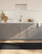 vidaXL Килим правоъгълен черен 70x1000 см бамбук