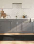 vidaXL Килим правоъгълен черен 70x500 см бамбук