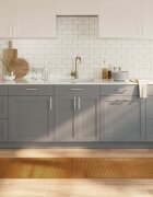 vidaXL Килим правоъгълен кафяв 60x400 см бамбук