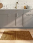 vidaXL Килим правоъгълен кафяв 80x100 см бамбук