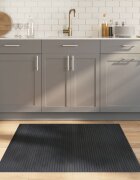 vidaXL Килим правоъгълен сив 100x100 см бамбук