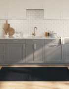 vidaXL Килим правоъгълен сив 100x200 см бамбук