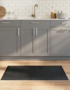 vidaXL Килим правоъгълен сив 60x100 см бамбук