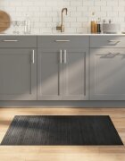 vidaXL Килим правоъгълен сив 70x100 см бамбук