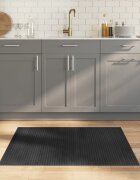 vidaXL Килим правоъгълен сив 80x100 см бамбук