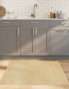 vidaXL Килим правоъгълен светъл естествен цвят 100x100 см бамбук