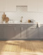 vidaXL Килим правоъгълен светъл натурален 100x400 см бамбук
