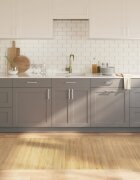 vidaXL Килим правоъгълен светъл натурален 100x400 см бамбук
