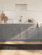 vidaXL Килим правоъгълен тъмнокафяв 60x1000 см бамбук