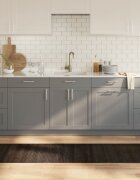 vidaXL Килим правоъгълен тъмнокафяв 60x400 см бамбук