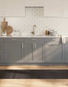 vidaXL Килим правоъгълен тъмнокафяв 60x500 см бамбук