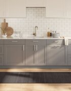 vidaXL Килим правоъгълен тъмнокафяв 70x1000 см бамбук
