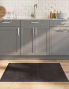 vidaXL Килим правоъгълен тъмнокафяв 80x100 см бамбук