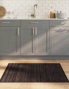 vidaXL Килим правоъгълен тъмнокафяв 80x100 см бамбук