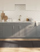 vidaXL Килим правоъгълен тъмнокафяв 80x500 см бамбук