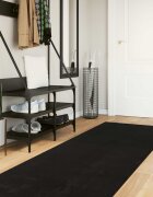 vidaXL Килим с среден косъм мек и подходящ за пране HUARTE Черно