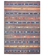vidaXL Килим синьо и оранжево 160x230 см PP