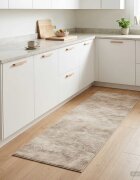 vidaXL Килим за кухня Бежов бетон 150 x 45 см 100% Полиамид Пере се