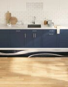 vidaXL Килим за кухня Черно 300 x 60 см Кадифе