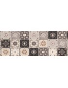 vidaXL Килим за кухня Мозайка сиво и бежово 180 x 60 cm 100% Полиамид