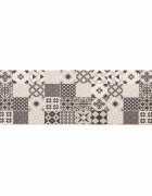 vidaXL Килим за кухня сива мозайка 180 x 60 cm 100% Полиамид Пере се