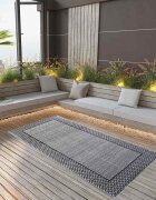 vidaXL Килим за открито ARAKIL сив 120x180 см PP
