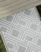 vidaXL Килим за открито ARAKIL сив 120x180 см PP