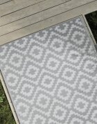 vidaXL Килим за открито ARAKIL сив 120x180 см PP