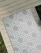 vidaXL Килим за открито ARAKIL сив 80x150 см PP