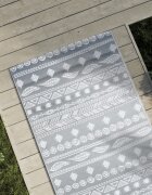 vidaXL Килим за открито ARAKIL сив 80x250 см PP