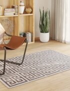 vidaXL Килим за открито и закрито къс косъм шарен 120x180 см