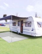 vidaXL Килим за палатка 100x500 см бял