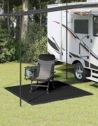 vidaXL Килим за палатка 200x200 см черен